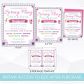 spring festival editable template set school pto church picnic invitation template set